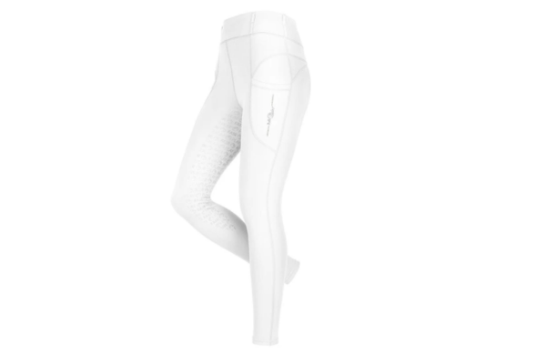 Bílé závodní jezdecké legíny